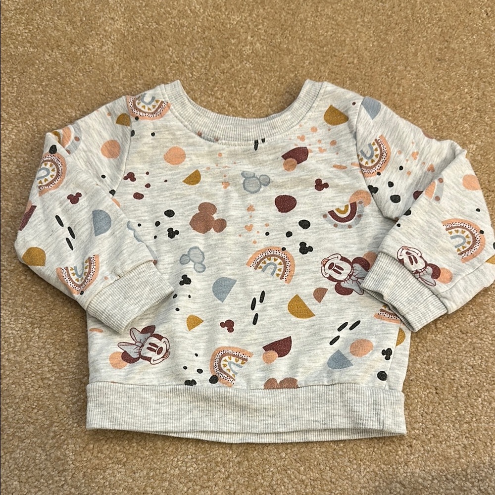 Disney Minnie 18mo Boho Rainbow Sweatshirt